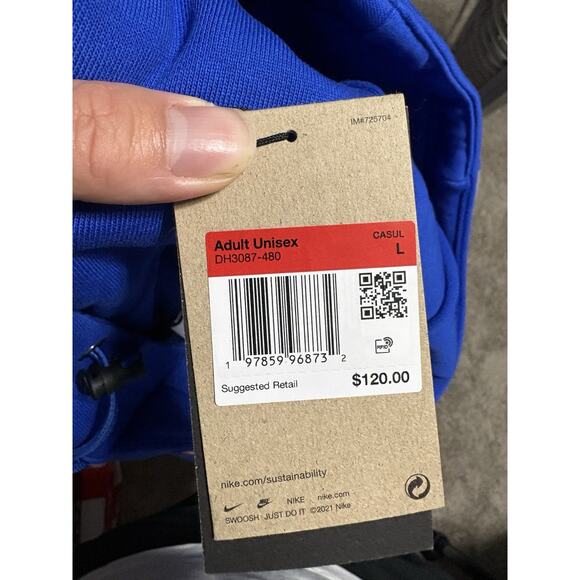 RARE Nike ACG Heavyweight Fleece Hoodie Blue (DH3087-480) Men’s Size Large NEW - Picture 7 of 9